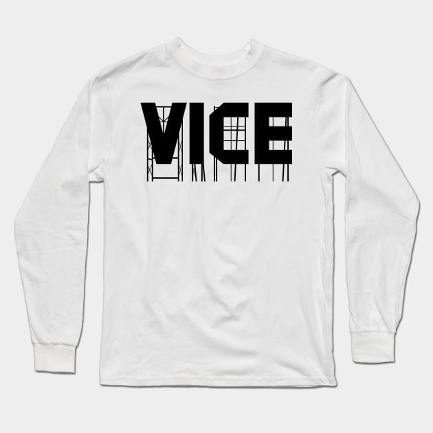 VICE Black - GTA 6 Long Sleeve T-Shirt by TheVectorMonkeys
